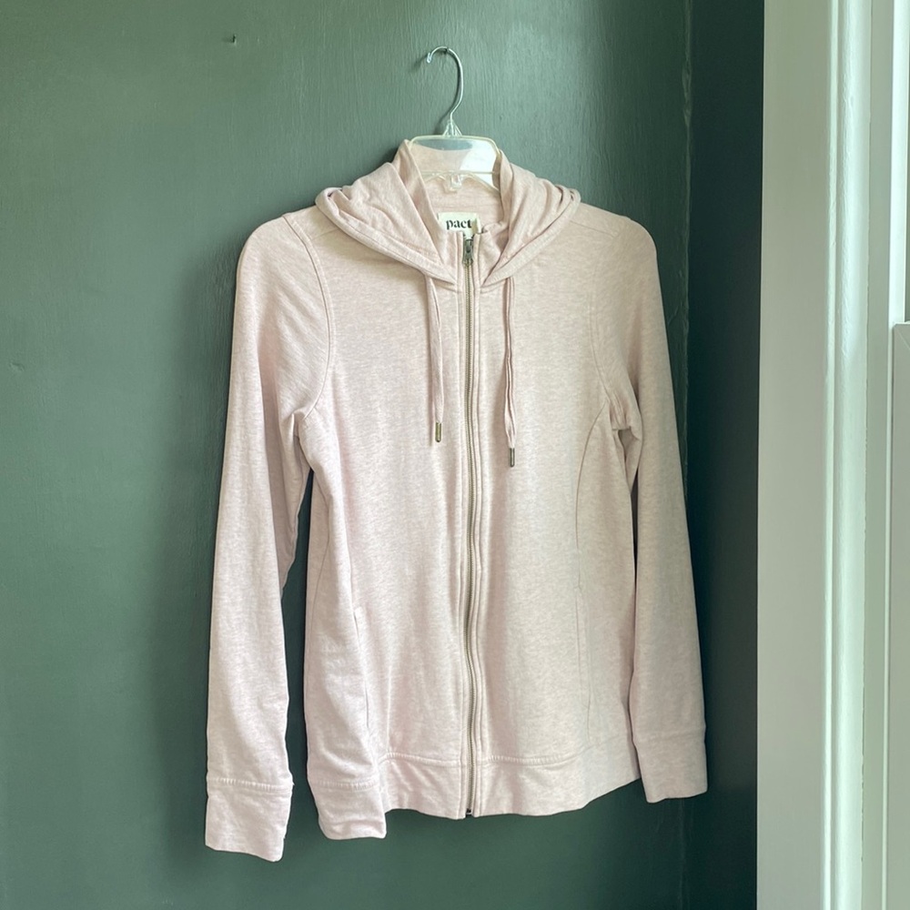 PACT Pink Zip Up Hoodie
